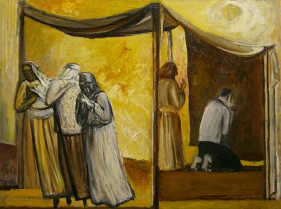 Abraham Praying by Richard Contemporary Artist Mcbee